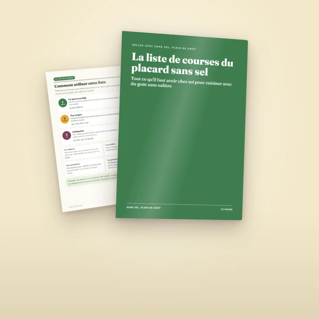 Bonus La liste de courses du placard sans sel