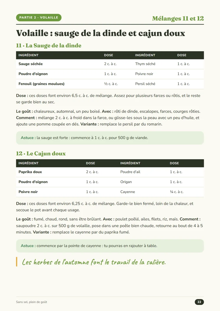 Une autre page de mélanges maison